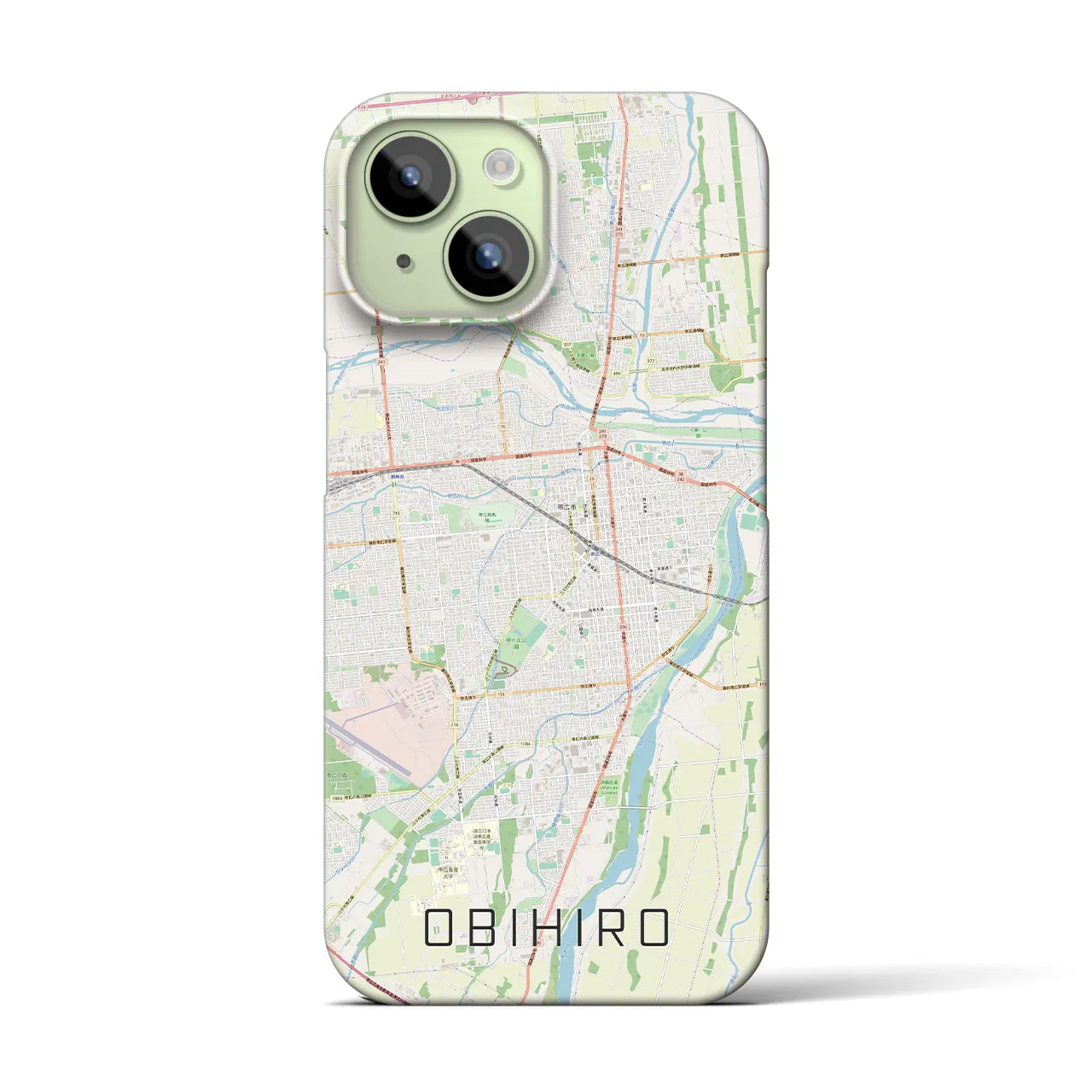 【帯広(北海道)】地図柄iPhoneケース(バックカバータイプ)