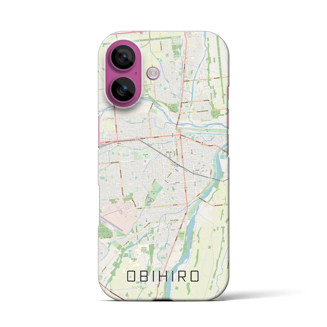 【帯広(北海道)】地図柄iPhoneケース(バックカバータイプ)