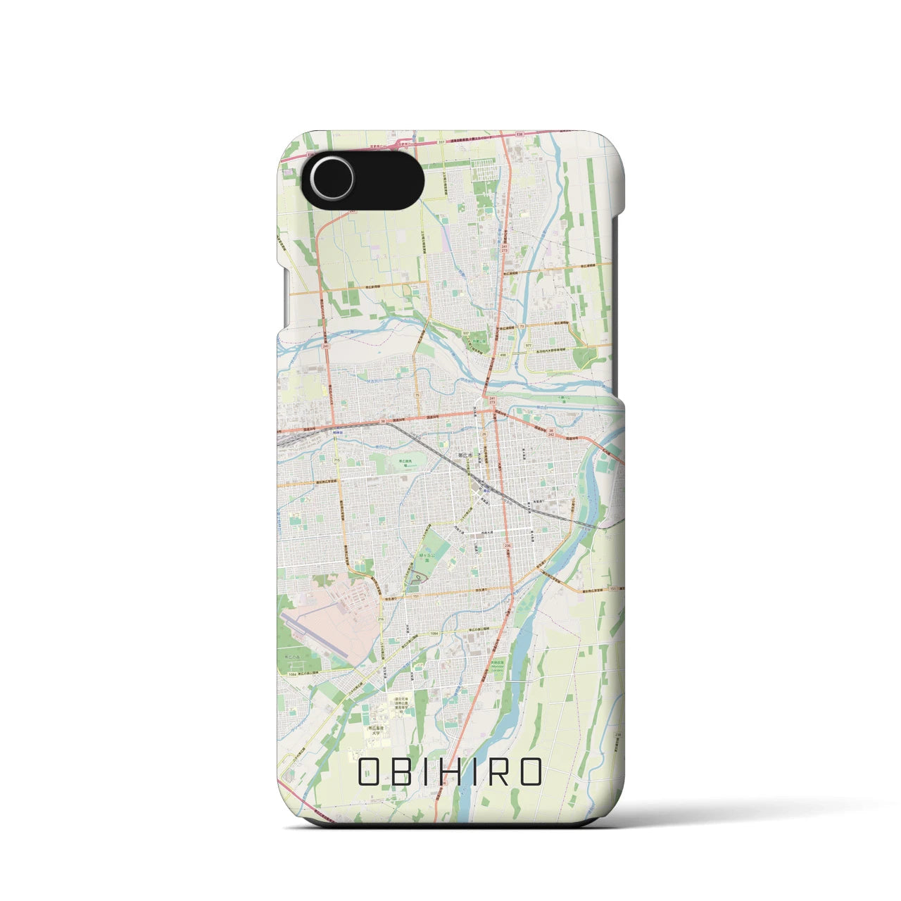 【帯広(北海道)】地図柄iPhoneケース(バックカバータイプ)