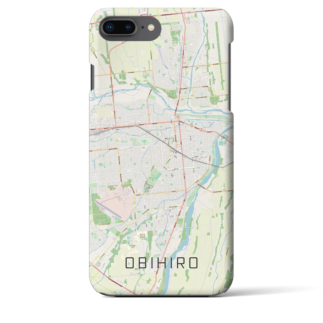 【帯広(北海道)】地図柄iPhoneケース(バックカバータイプ)