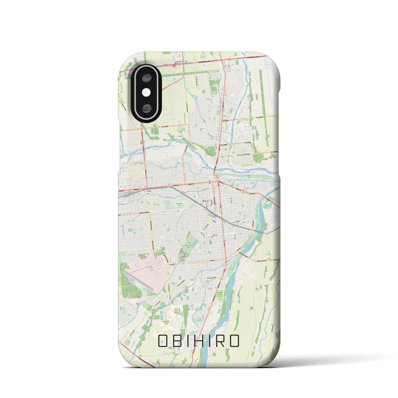 【帯広(北海道)】地図柄iPhoneケース(バックカバータイプ)