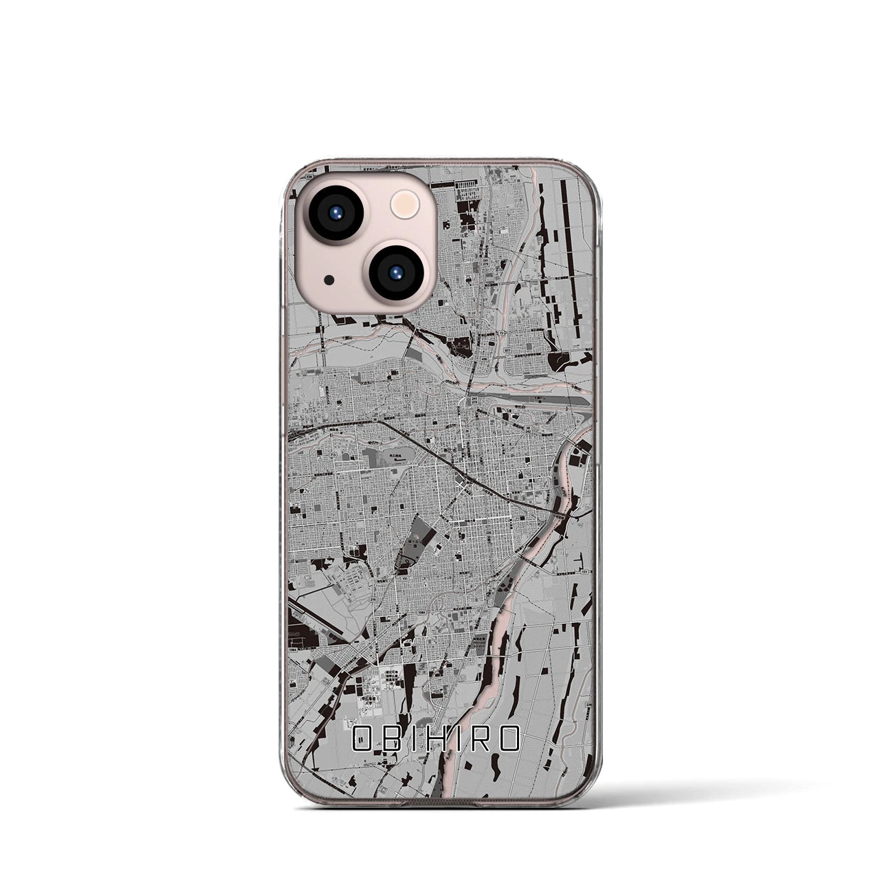 【帯広(北海道)】地図柄iPhoneケース(クリアタイプ)