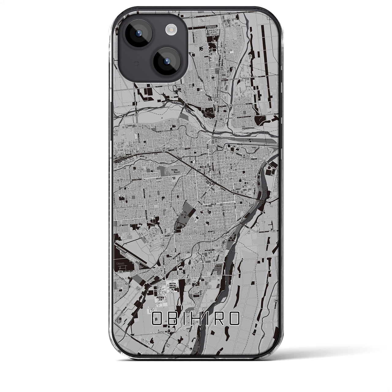 【帯広(北海道)】地図柄iPhoneケース(クリアタイプ)