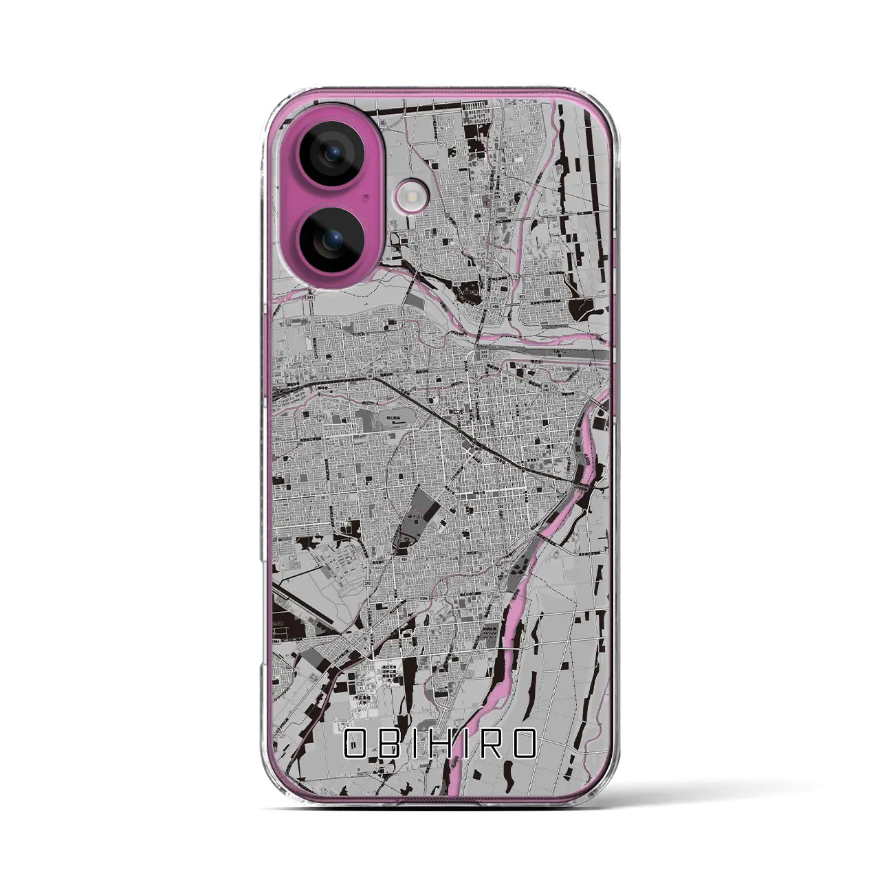 【帯広(北海道)】地図柄iPhoneケース(クリアタイプ)