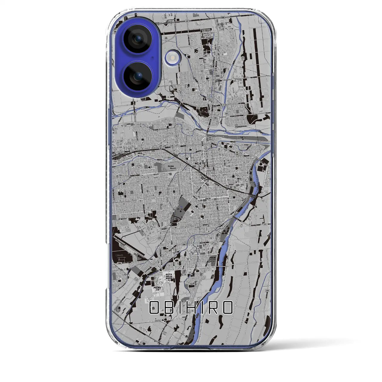 【帯広(北海道)】地図柄iPhoneケース(クリアタイプ)