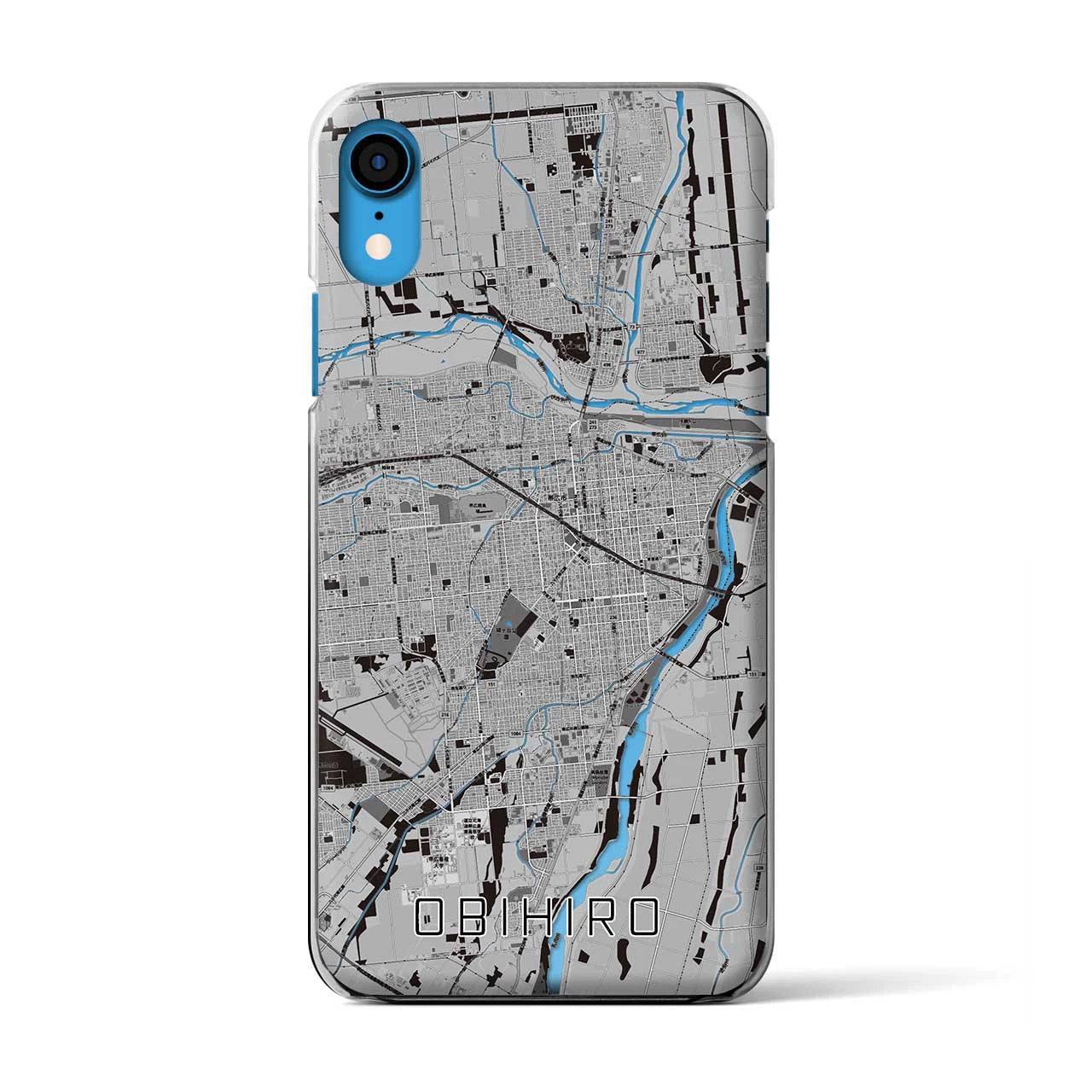【帯広(北海道)】地図柄iPhoneケース(クリアタイプ)