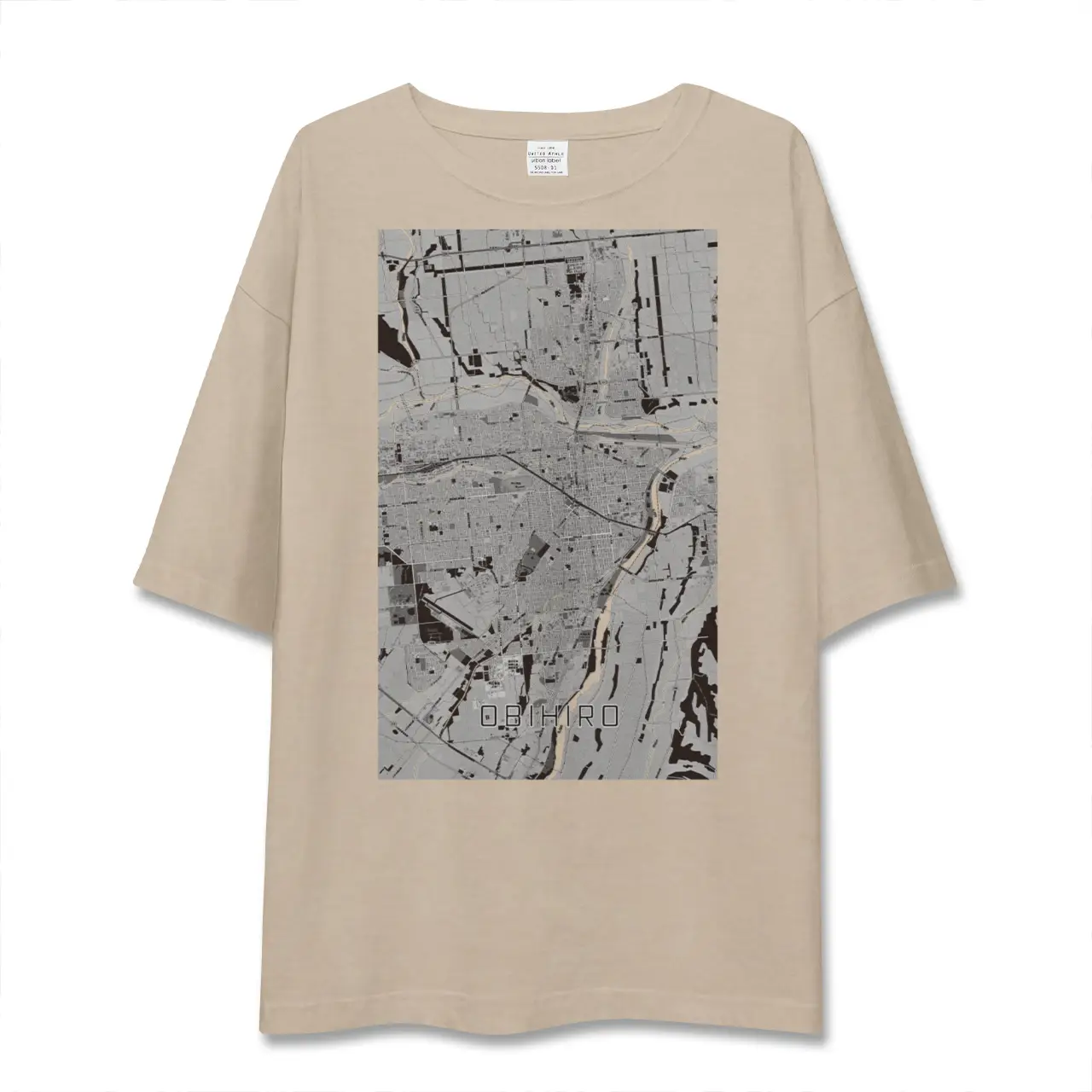 【帯広(北海道)】地図柄ビッグシルエットTシャツ