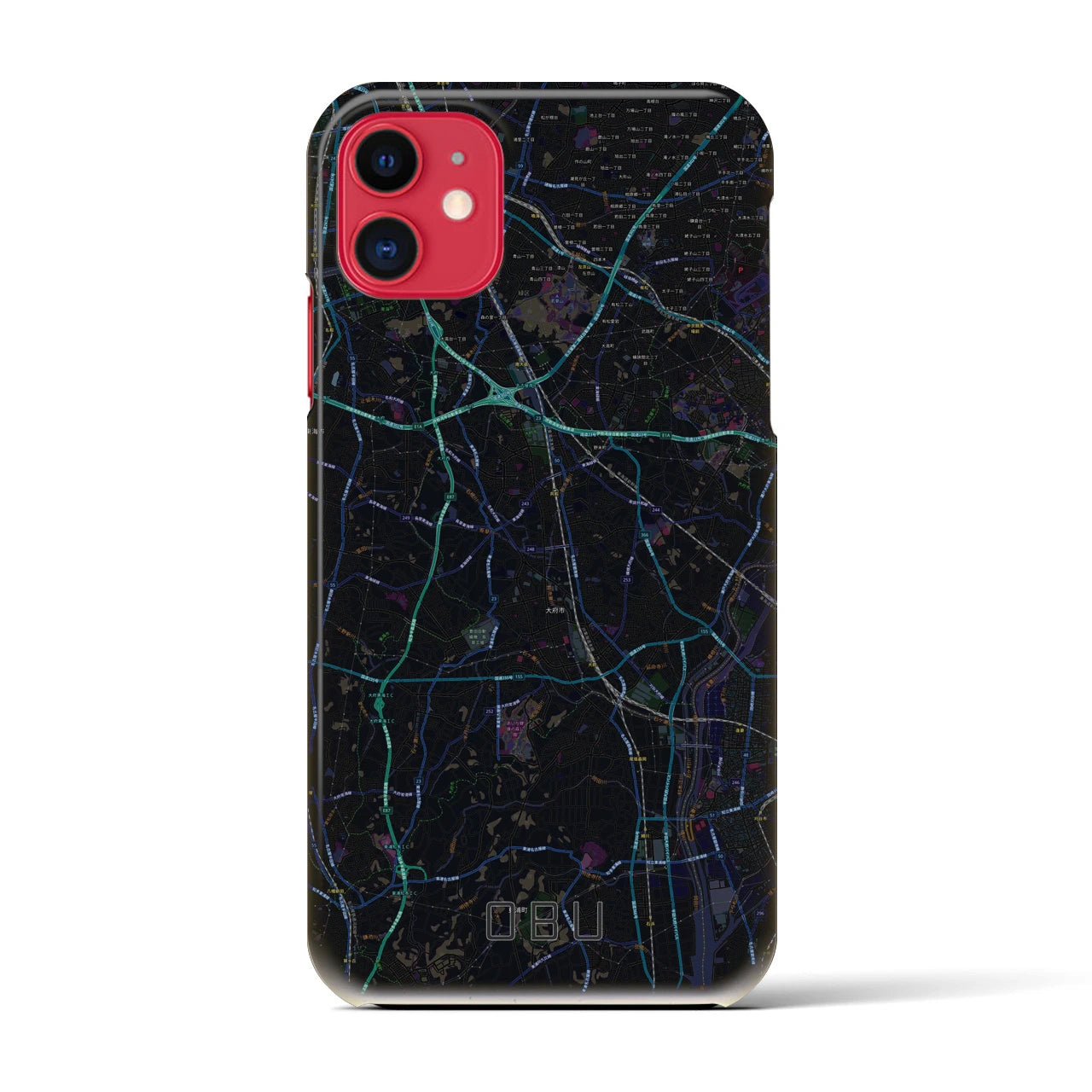 【大府(愛知県)】地図柄iPhoneケース(バックカバータイプ)