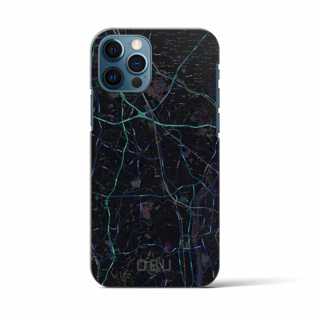 【大府(愛知県)】地図柄iPhoneケース(バックカバータイプ)