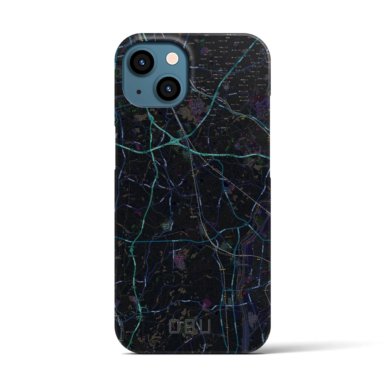 【大府(愛知県)】地図柄iPhoneケース(バックカバータイプ)