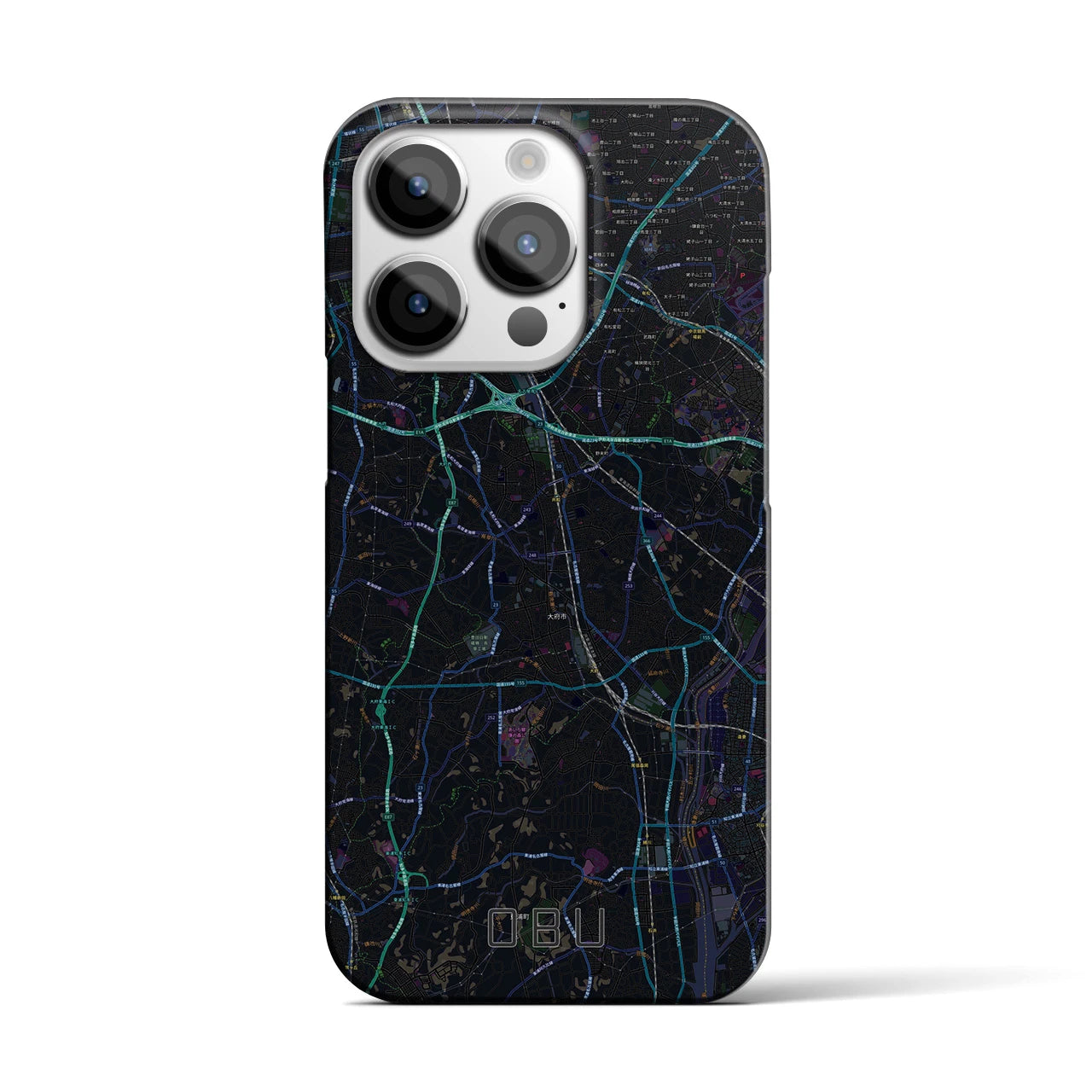 【大府(愛知県)】地図柄iPhoneケース(バックカバータイプ)