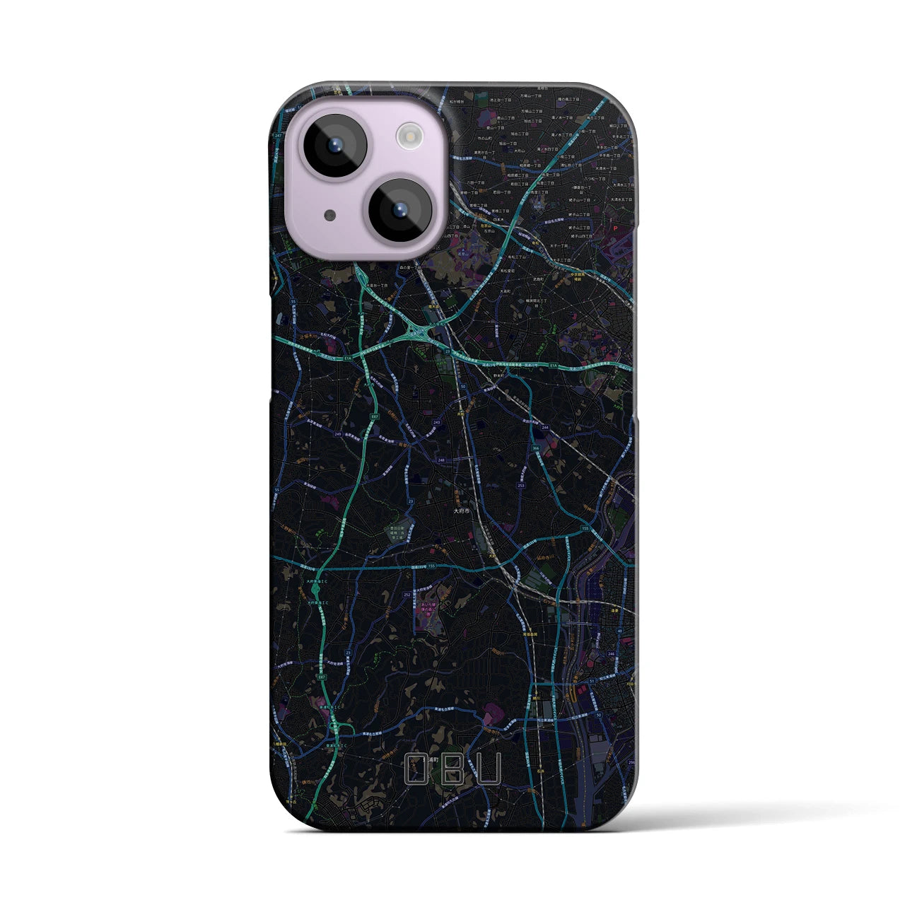 【大府(愛知県)】地図柄iPhoneケース(バックカバータイプ)
