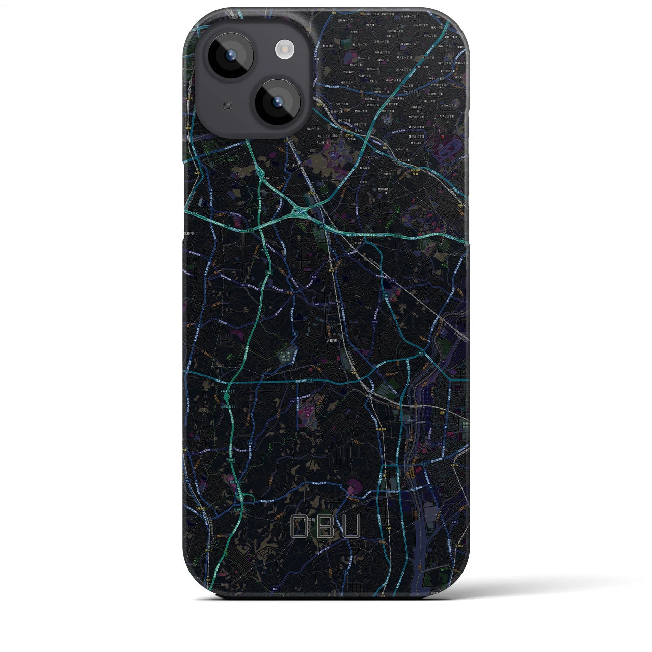 【大府(愛知県)】地図柄iPhoneケース(バックカバータイプ)