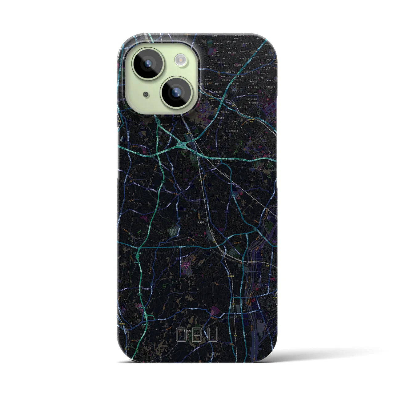 【大府(愛知県)】地図柄iPhoneケース(バックカバータイプ)