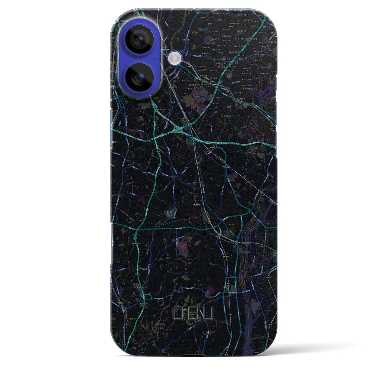 【大府(愛知県)】地図柄iPhoneケース(バックカバータイプ)