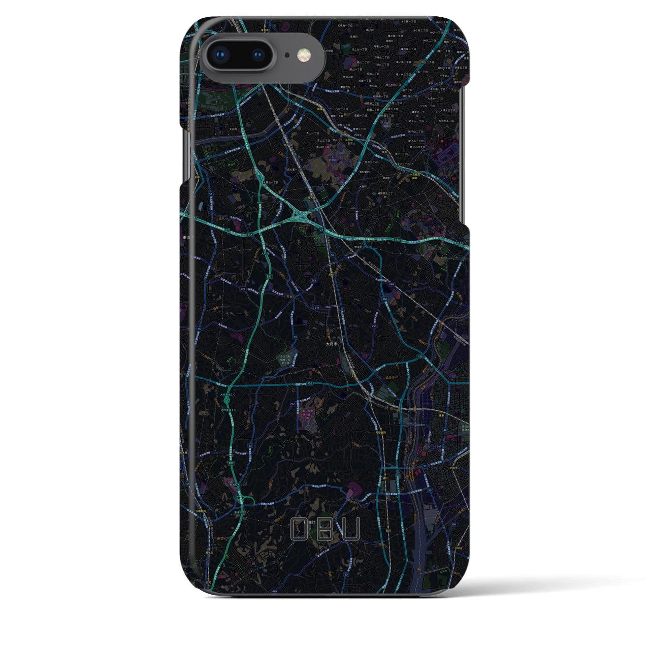 【大府(愛知県)】地図柄iPhoneケース(バックカバータイプ)