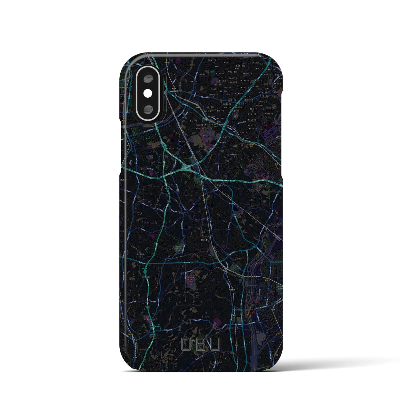 【大府(愛知県)】地図柄iPhoneケース(バックカバータイプ)