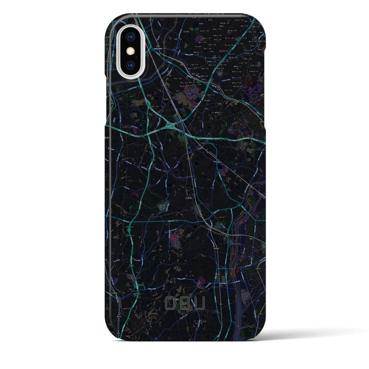 【大府(愛知県)】地図柄iPhoneケース(バックカバータイプ)