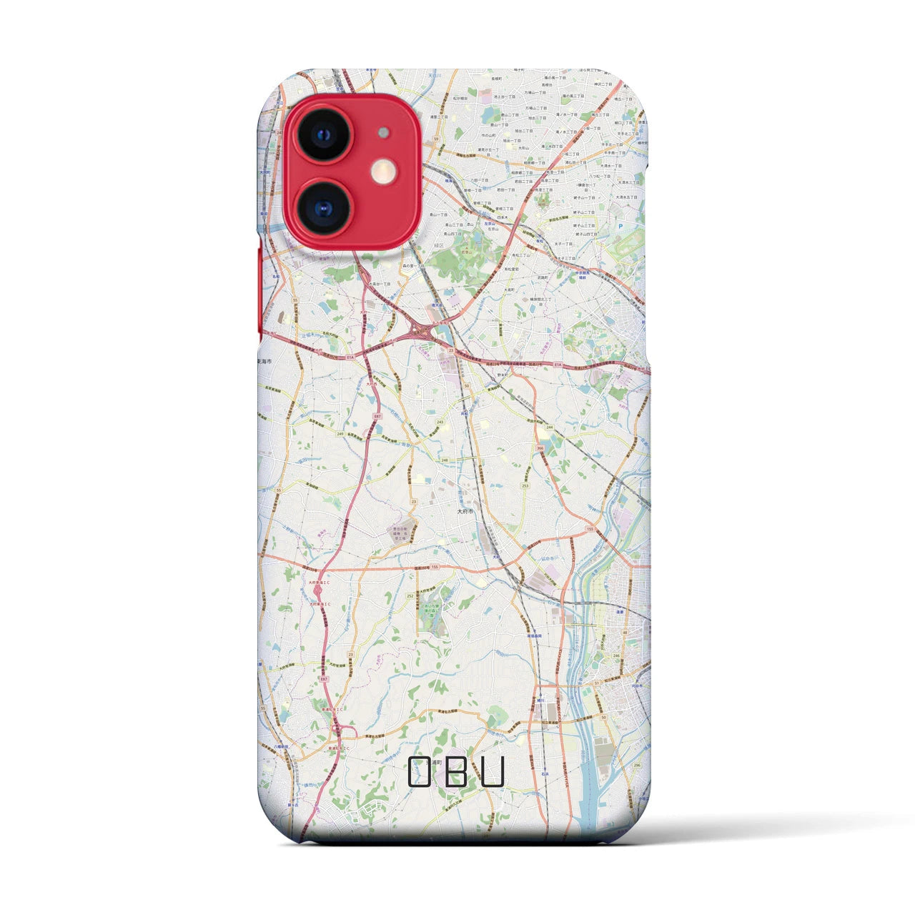 【大府(愛知県)】地図柄iPhoneケース(バックカバータイプ)