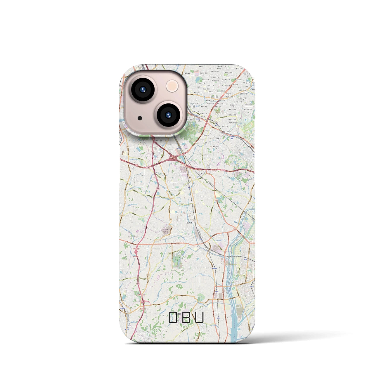 【大府(愛知県)】地図柄iPhoneケース(バックカバータイプ)