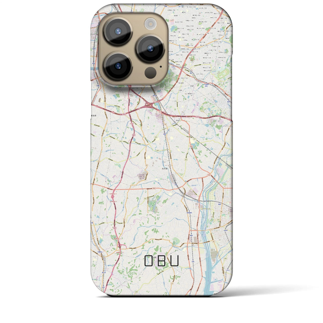 【大府(愛知県)】地図柄iPhoneケース(バックカバータイプ)