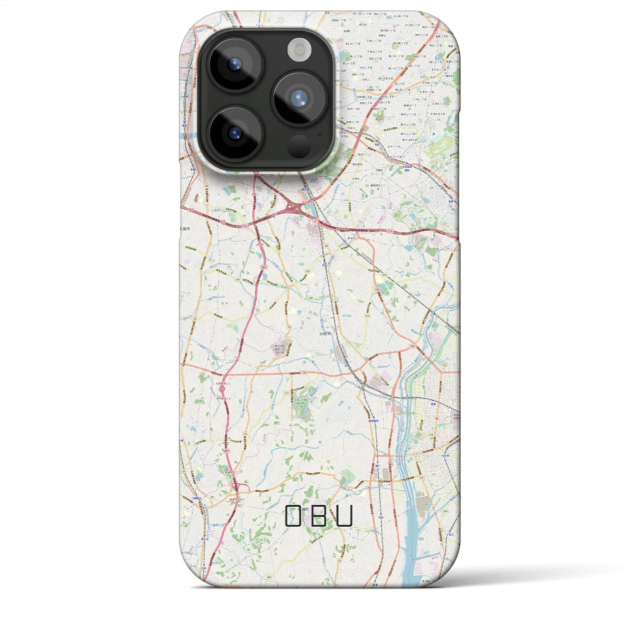 【大府(愛知県)】地図柄iPhoneケース(バックカバータイプ)
