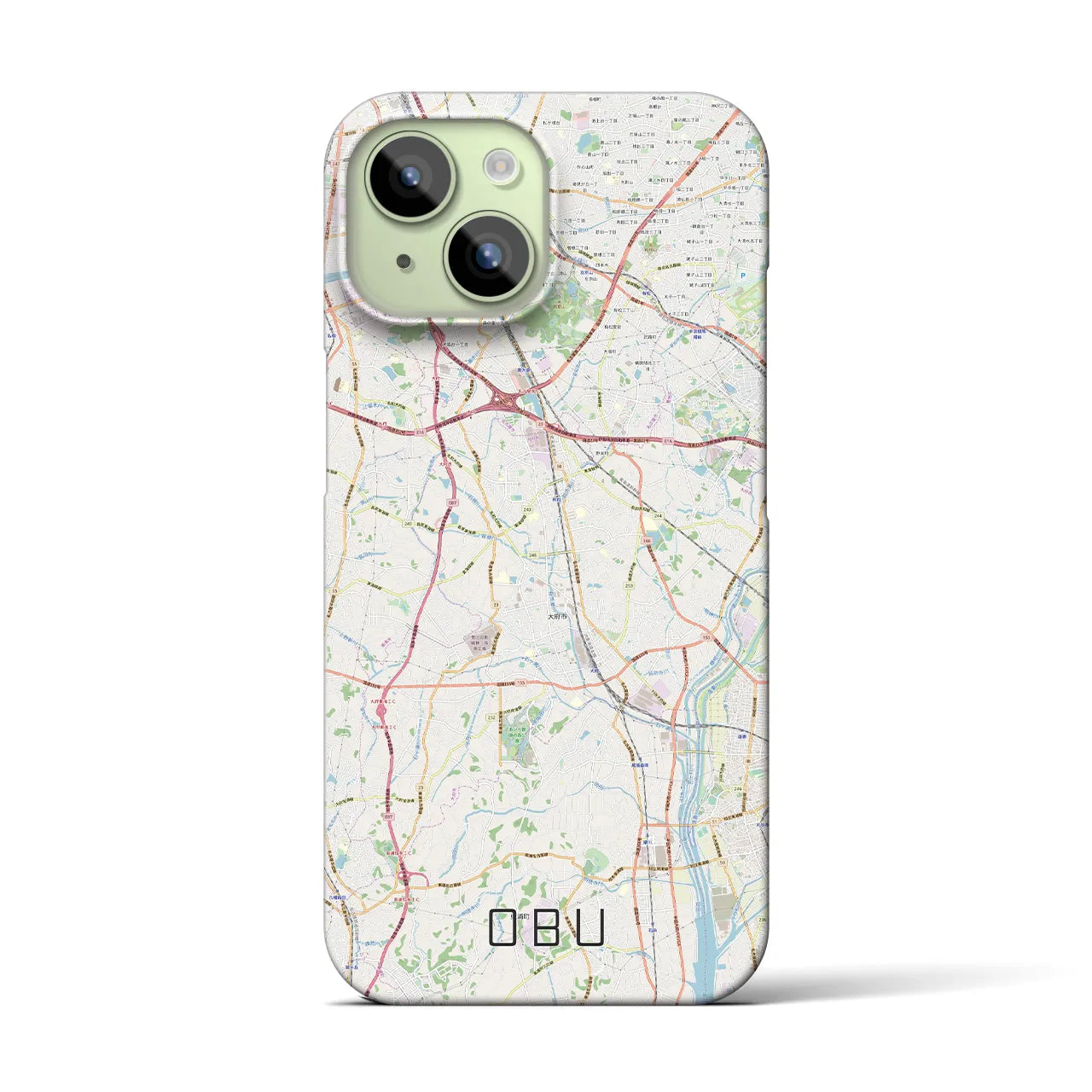 【大府(愛知県)】地図柄iPhoneケース(バックカバータイプ)