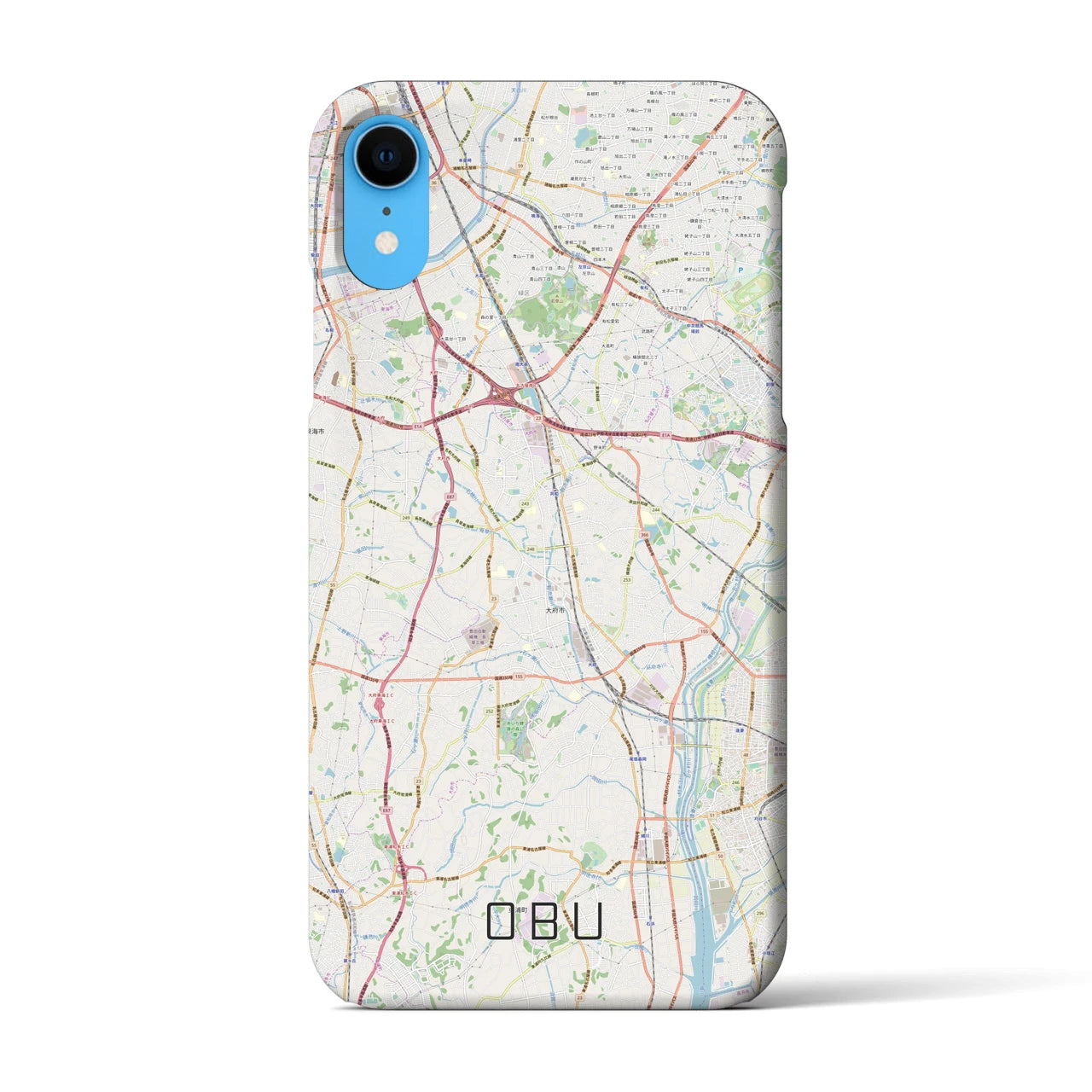 【大府(愛知県)】地図柄iPhoneケース(バックカバータイプ)