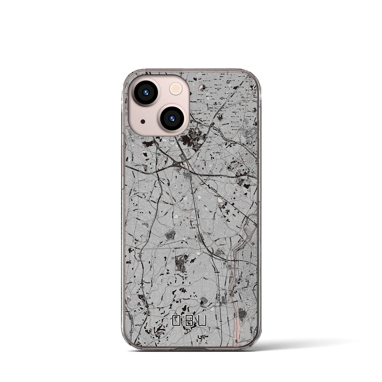 【大府(愛知県)】地図柄iPhoneケース(クリアタイプ)