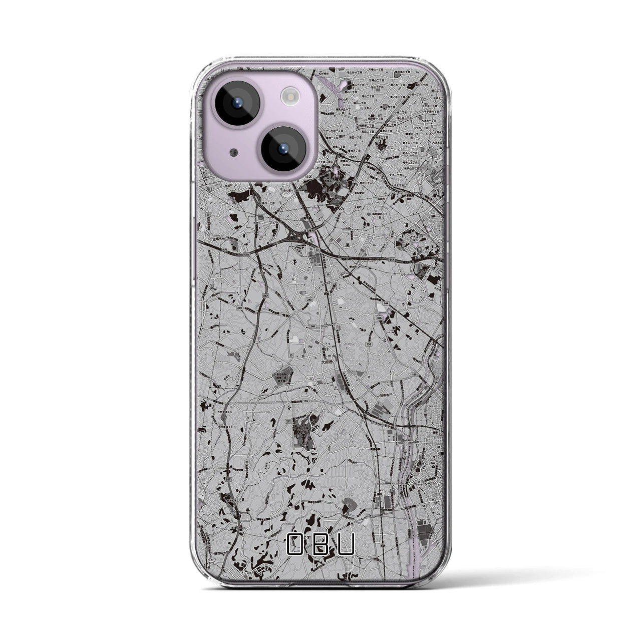 【大府(愛知県)】地図柄iPhoneケース(クリアタイプ)