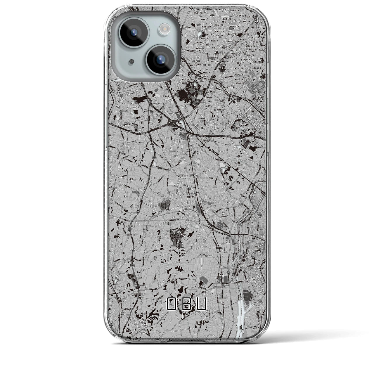 【大府(愛知県)】地図柄iPhoneケース(クリアタイプ)