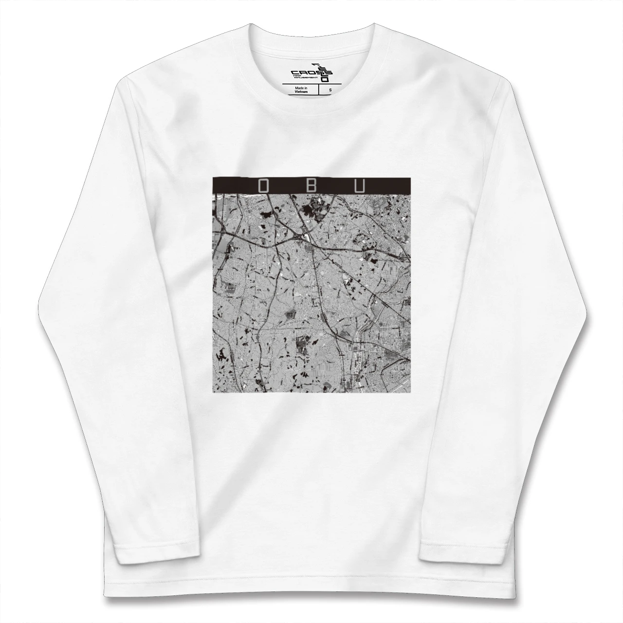 【大府(愛知県)】地図柄ロングスリーブTシャツ