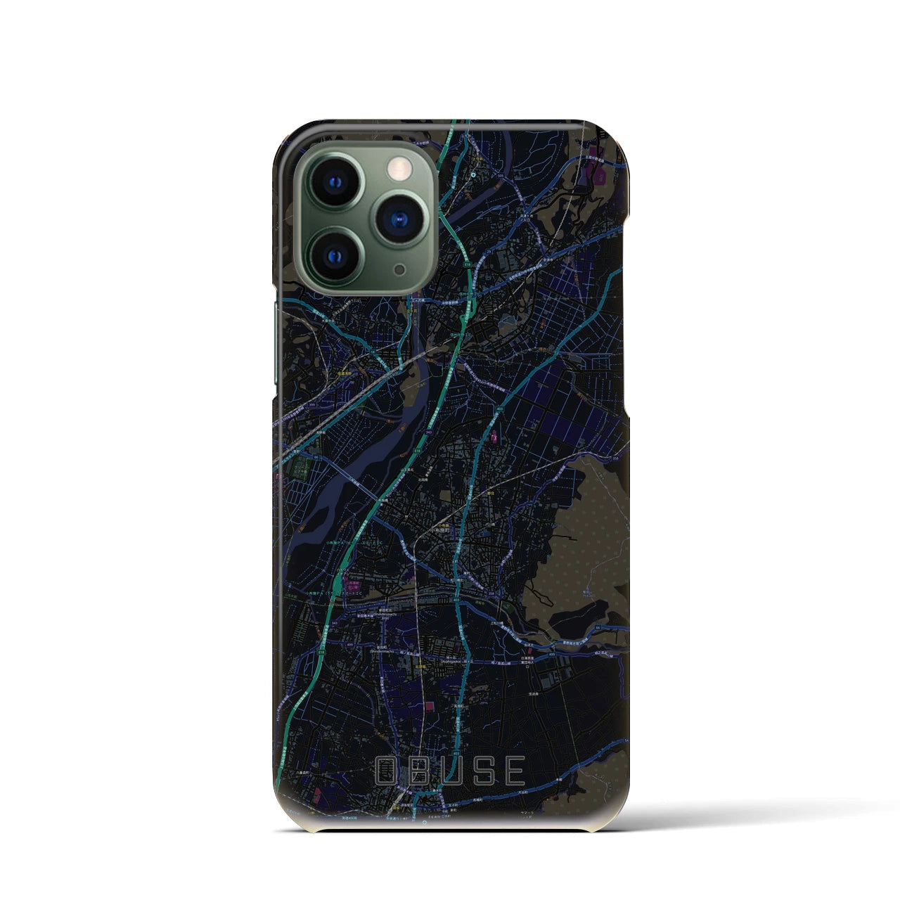 【小布施(長野県)】地図柄iPhoneケース(バックカバータイプ)