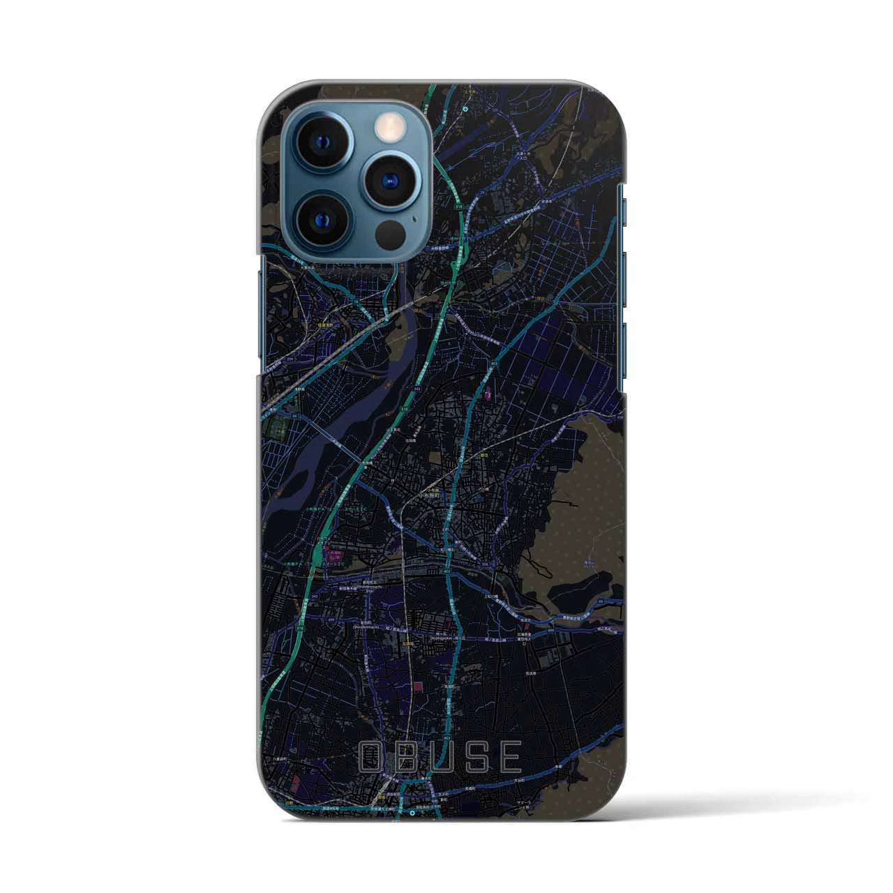 【小布施(長野県)】地図柄iPhoneケース(バックカバータイプ)