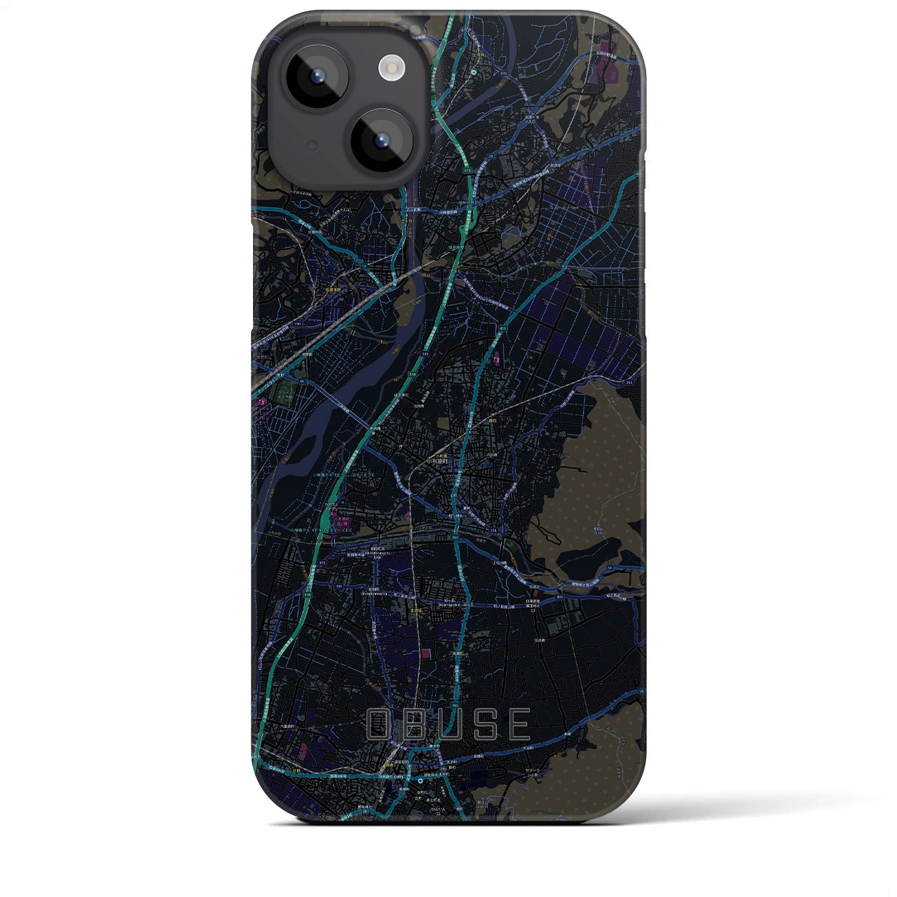 【小布施(長野県)】地図柄iPhoneケース(バックカバータイプ)