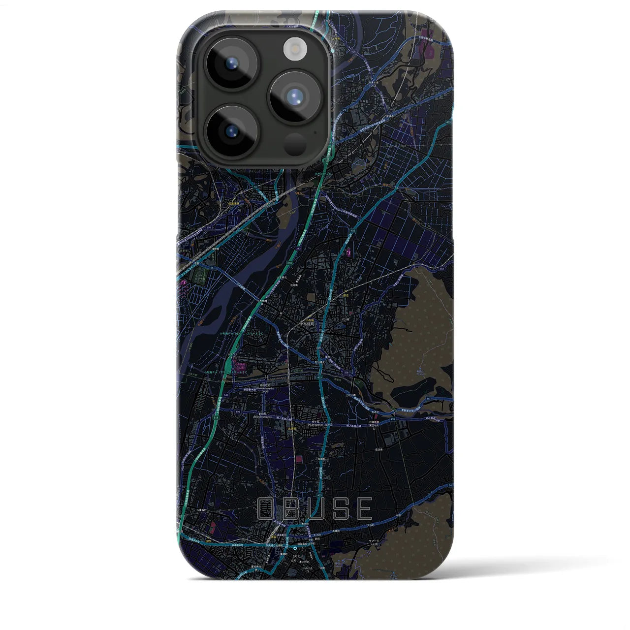 【小布施(長野県)】地図柄iPhoneケース(バックカバータイプ)