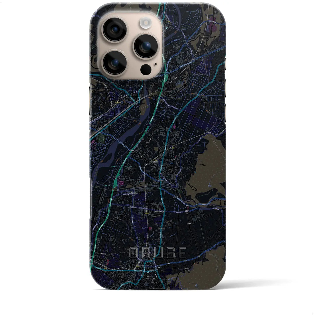 【小布施(長野県)】地図柄iPhoneケース(バックカバータイプ)