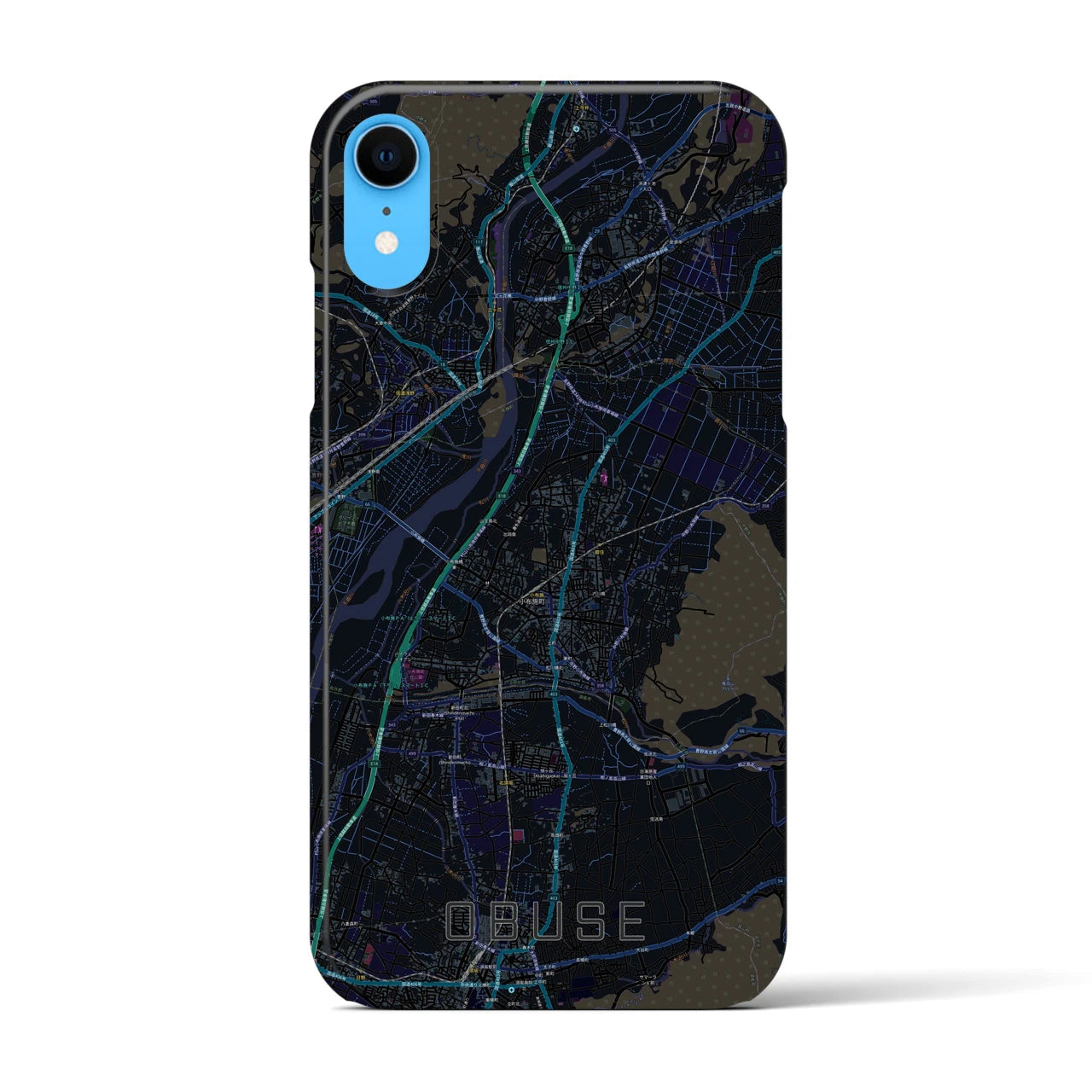 【小布施(長野県)】地図柄iPhoneケース(バックカバータイプ)