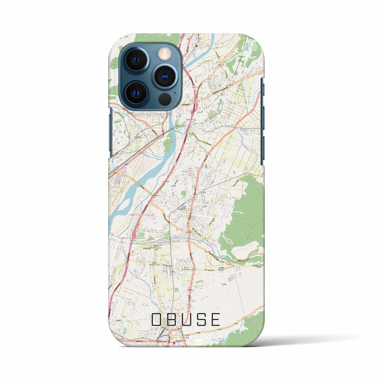 【小布施(長野県)】地図柄iPhoneケース(バックカバータイプ)