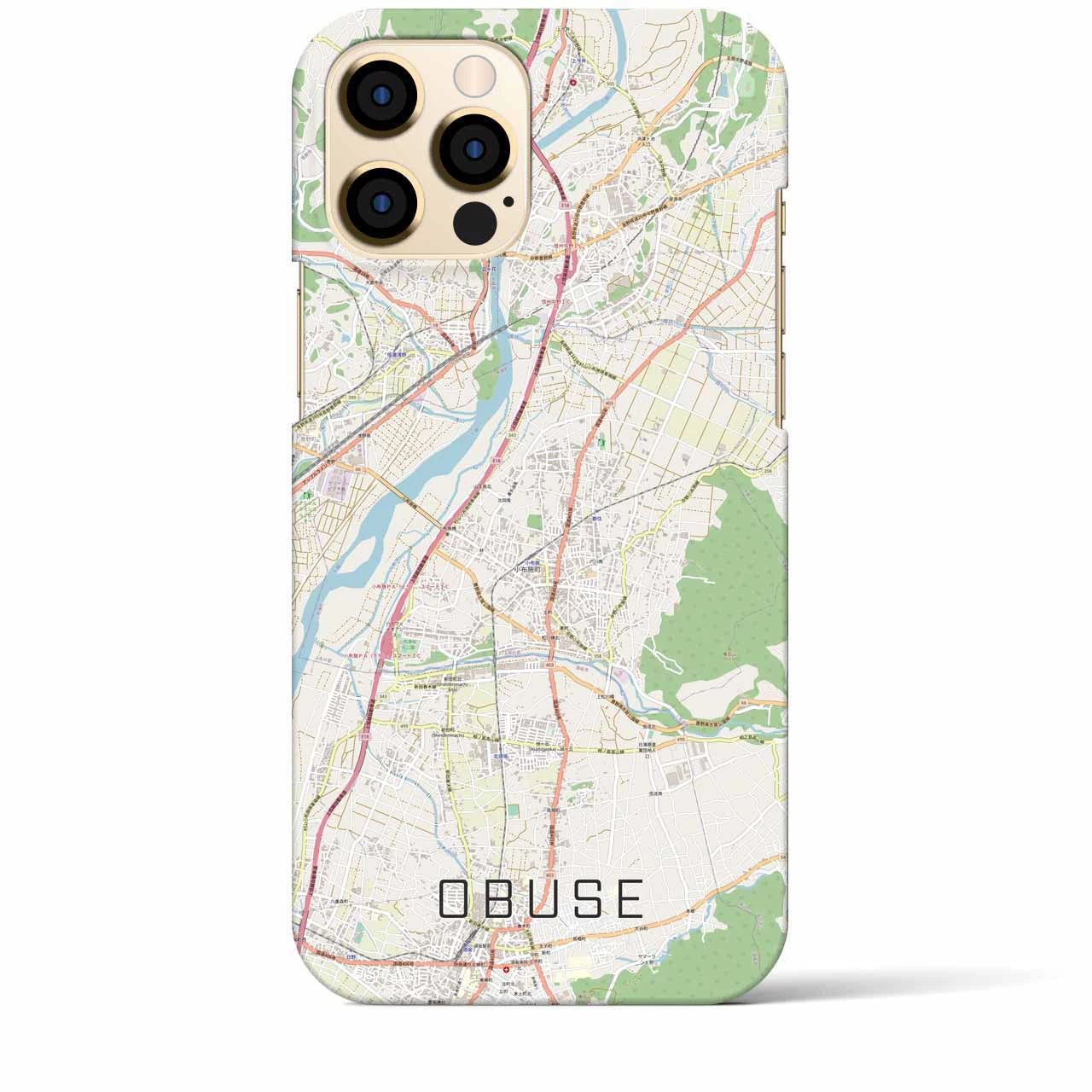 【小布施(長野県)】地図柄iPhoneケース(バックカバータイプ)