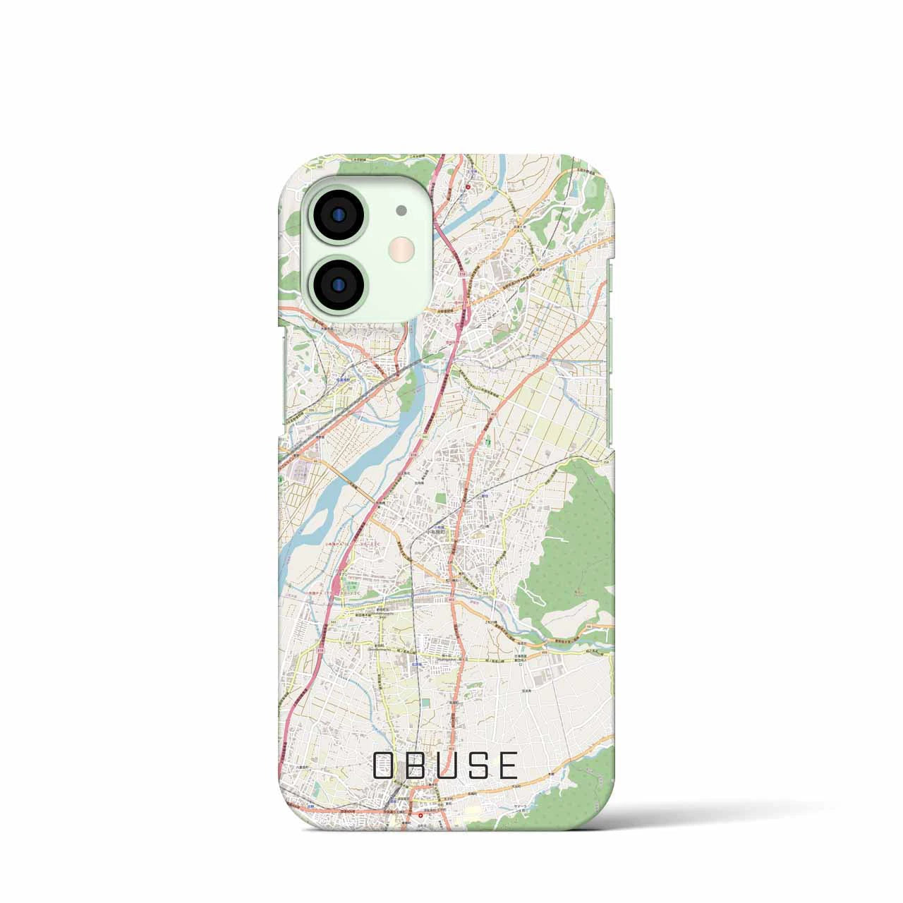 【小布施(長野県)】地図柄iPhoneケース(バックカバータイプ)