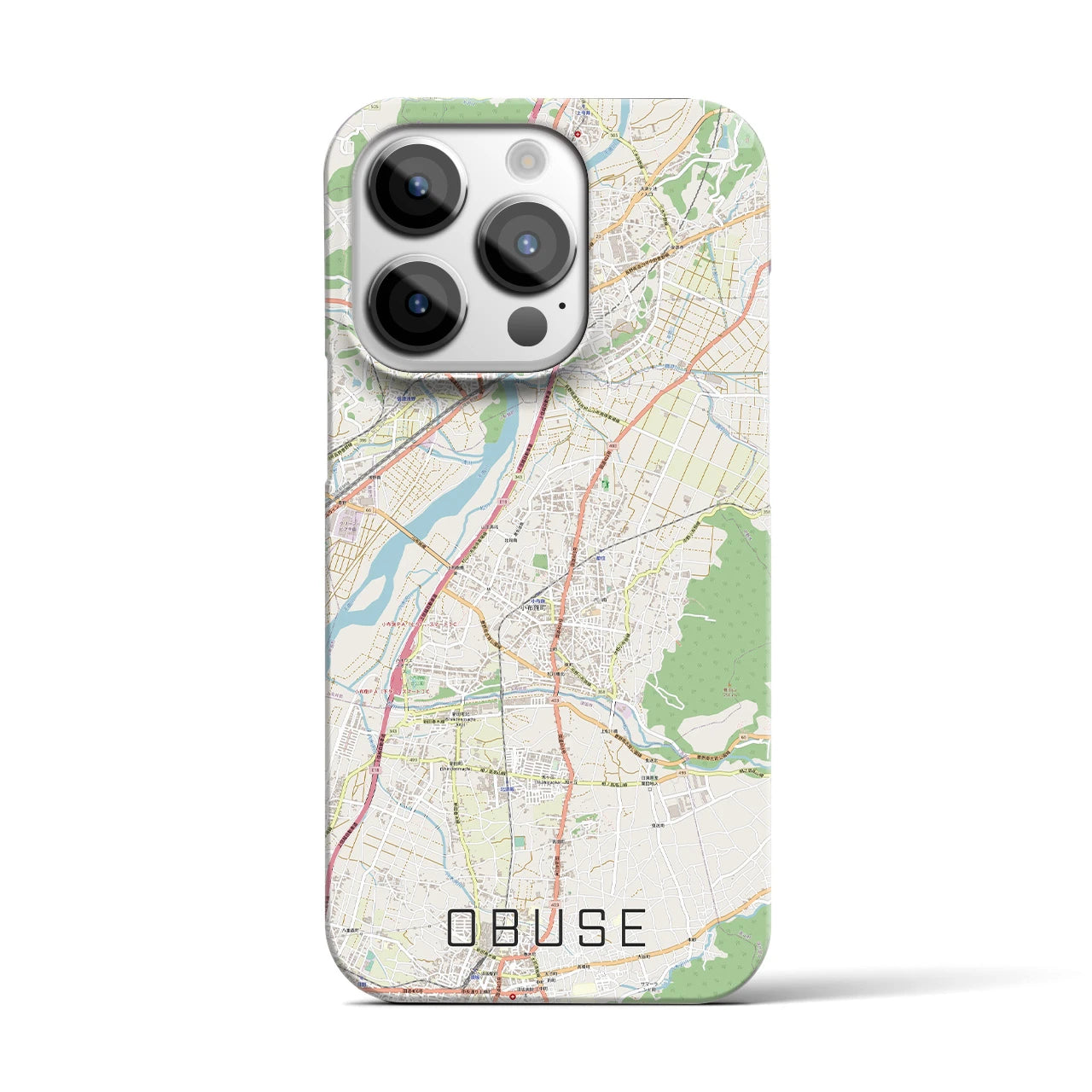 【小布施(長野県)】地図柄iPhoneケース(バックカバータイプ)