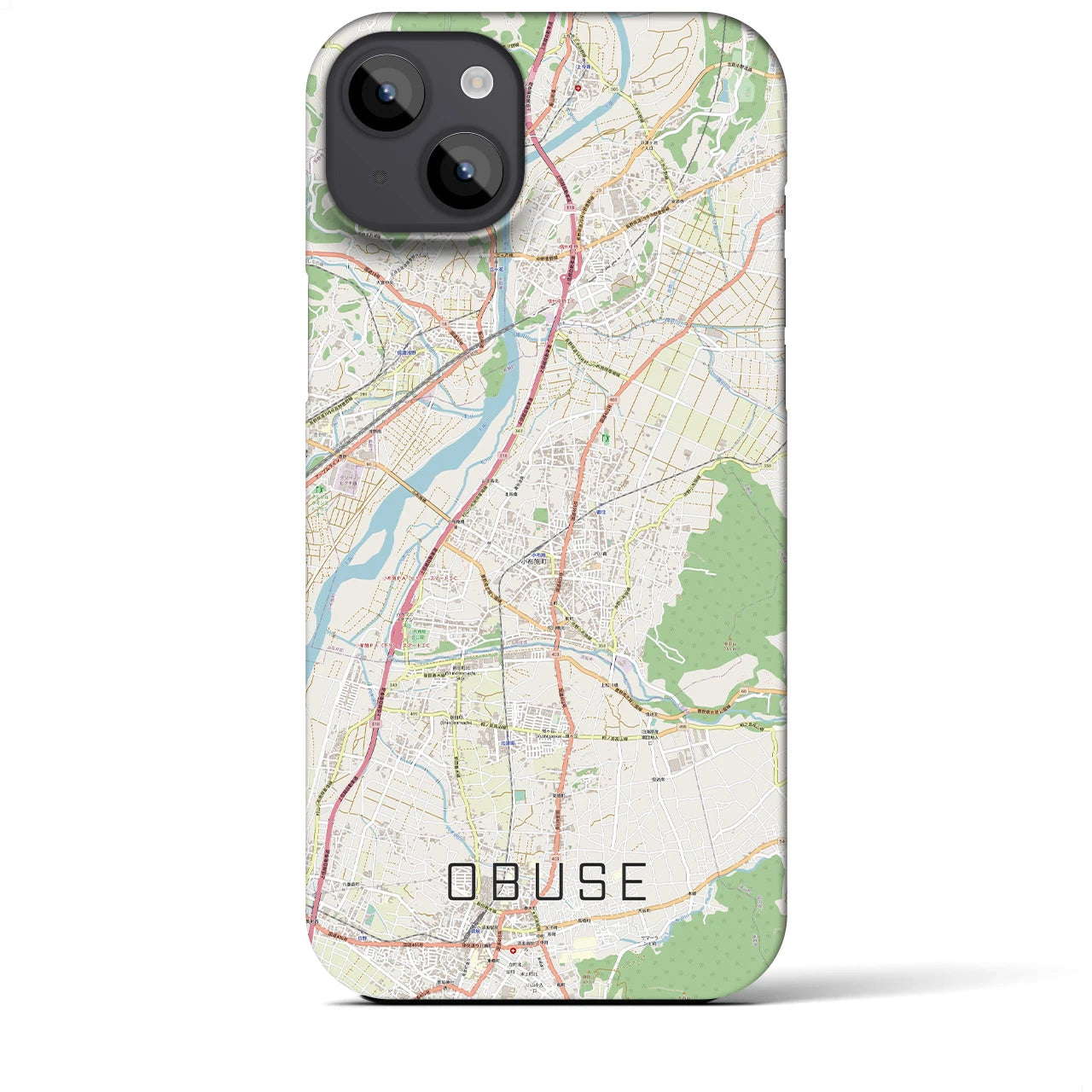 【小布施(長野県)】地図柄iPhoneケース(バックカバータイプ)