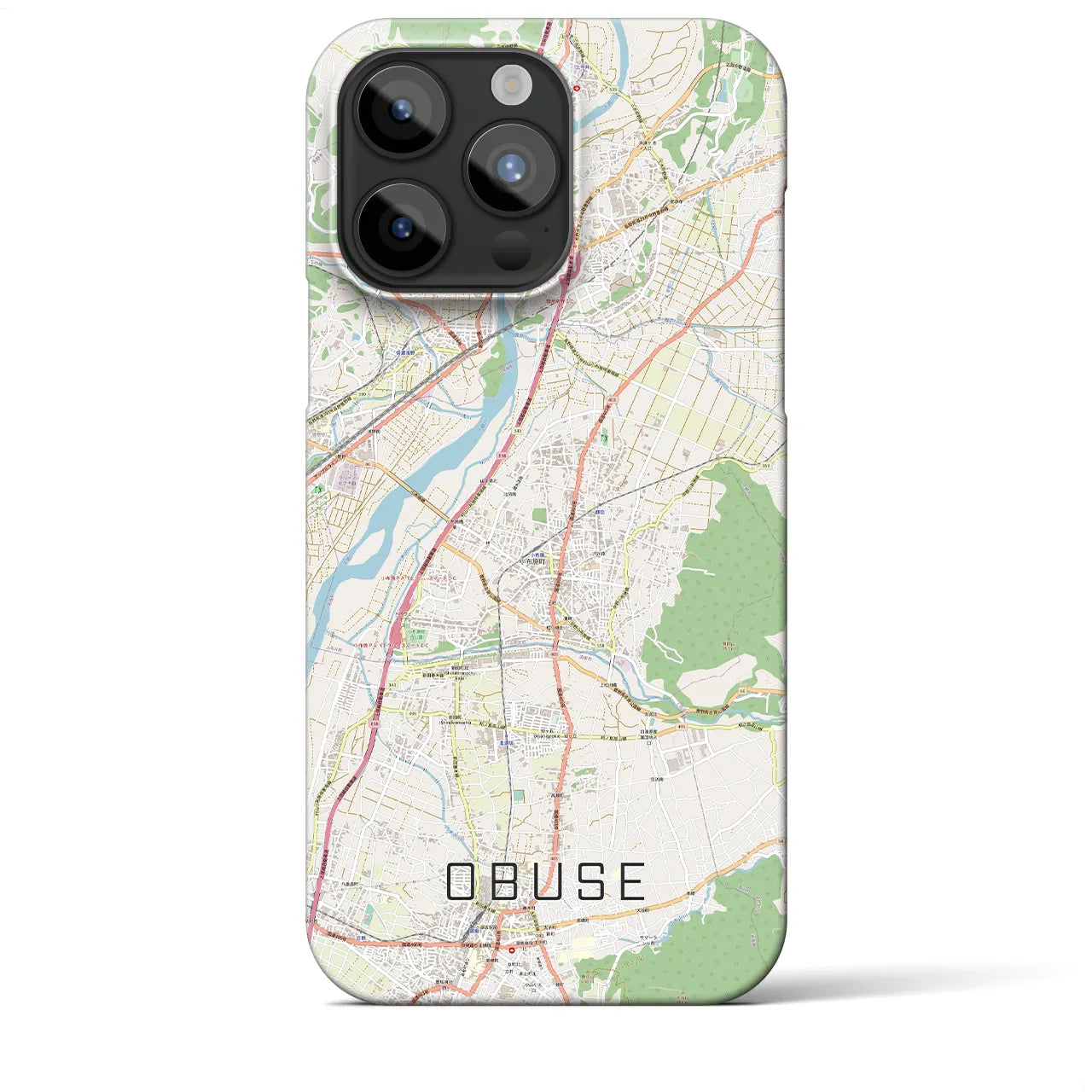 【小布施(長野県)】地図柄iPhoneケース(バックカバータイプ)