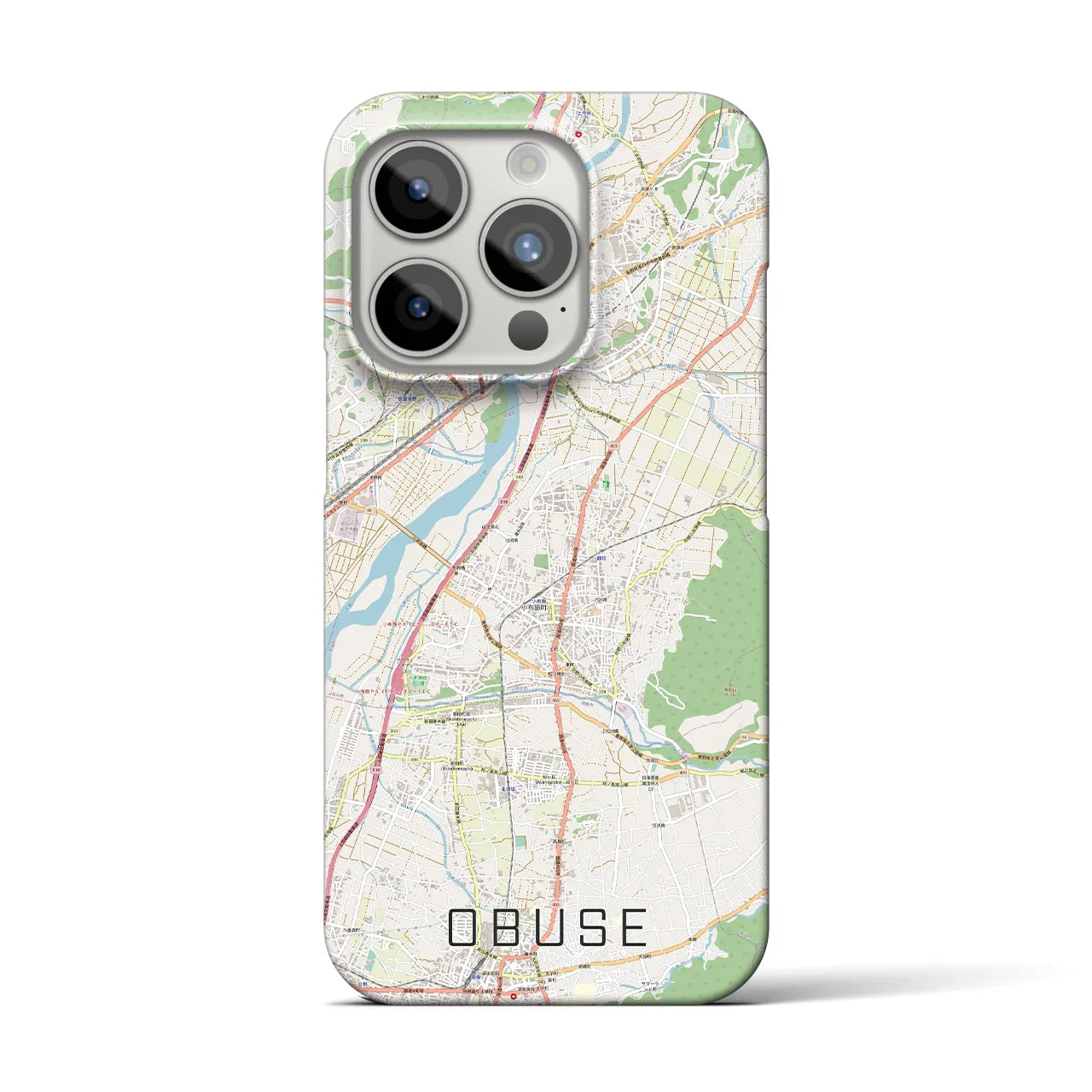 【小布施(長野県)】地図柄iPhoneケース(バックカバータイプ)