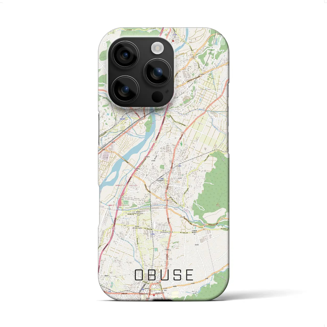 【小布施(長野県)】地図柄iPhoneケース(バックカバータイプ)
