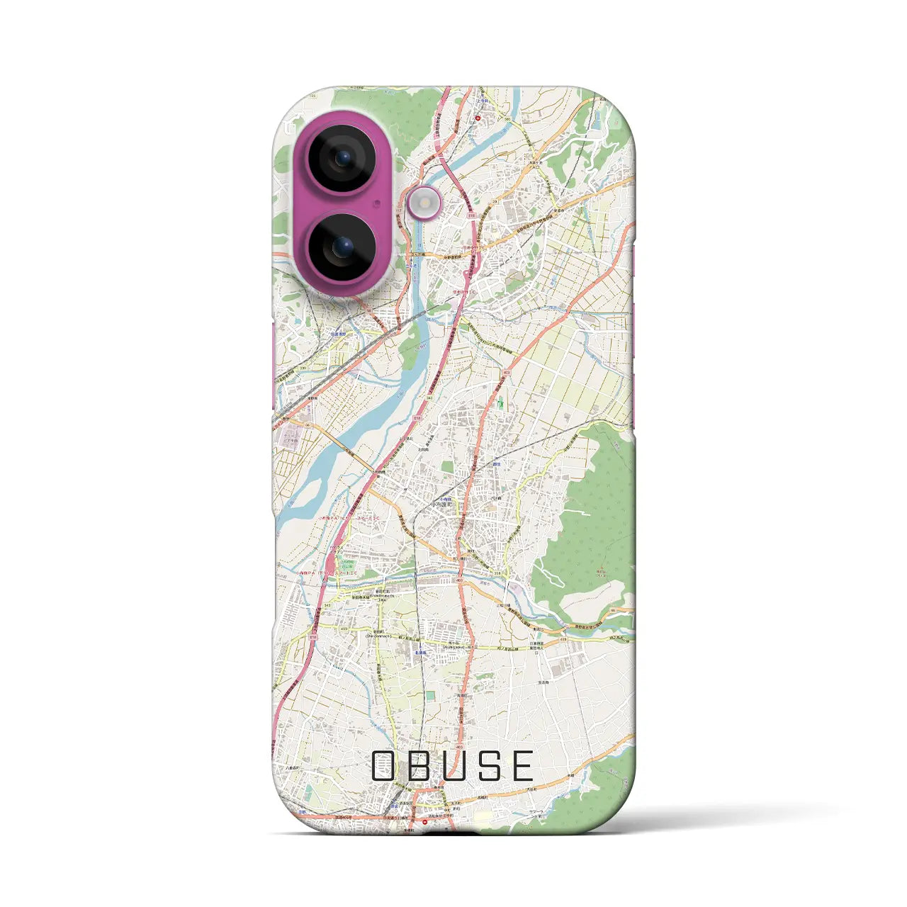 【小布施(長野県)】地図柄iPhoneケース(バックカバータイプ)