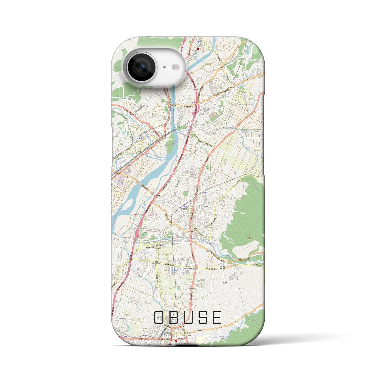 【小布施(長野県)】地図柄iPhoneケース(バックカバータイプ)