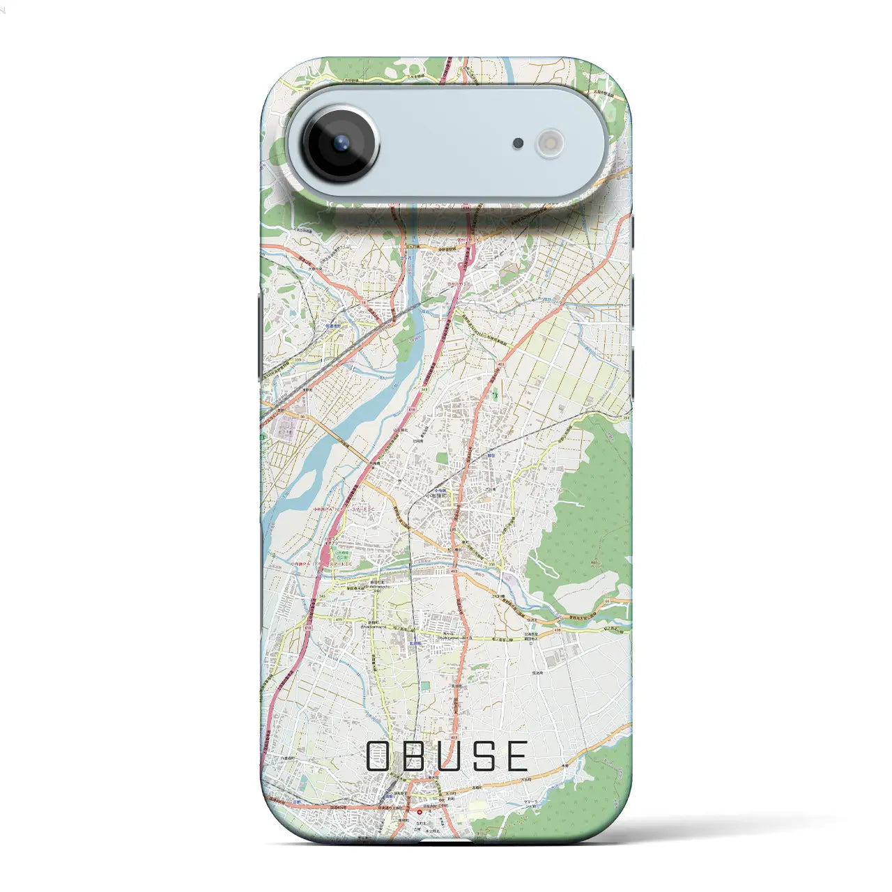 【小布施(長野県)】地図柄iPhoneケース(バックカバータイプ)