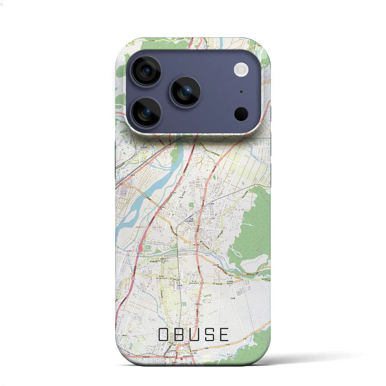 【小布施(長野県)】地図柄iPhoneケース(バックカバータイプ)